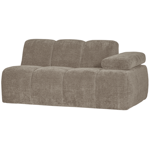 WOOOD 1,5-zits bank met arm rechts Mojo - Ribstof - Zand - 74x160x67 - vtwonen shop