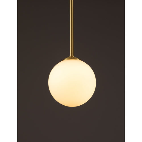 Nova Luce SAVOY Bolvormige hanglamp voor plafond, opaal, satijngoud, matzwart, LED G9 1x5W