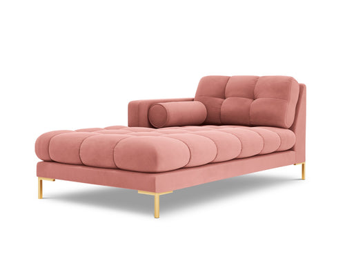 Cosmopolitan Design linker meridiaan Bali flueel, roze - 185x102x75cm