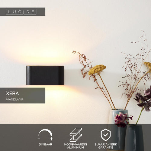 Lucide wandlamp XERA - 1xG9 - Zwart