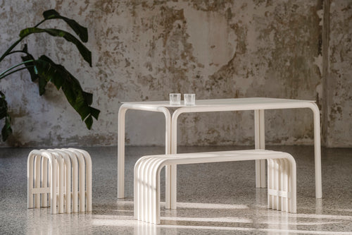 noo.ma NOKK Outdoor eettafel - Piazza Beige - vtwonen shop