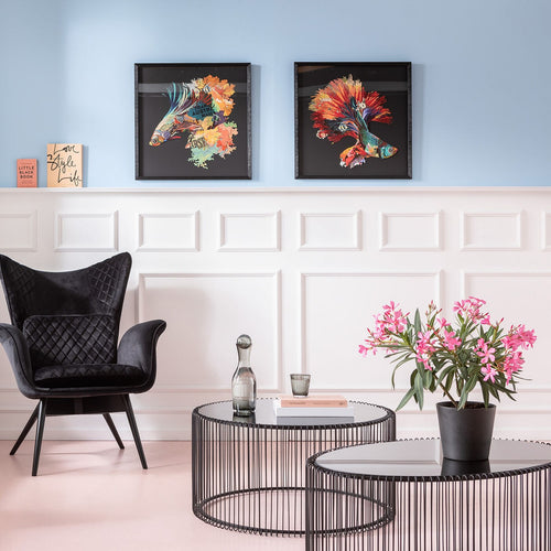 Kare Design Salontafel Wire Uno Zwart Ø80cm