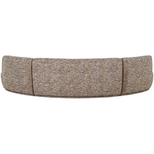 WOOOD half ronde bank 6-zits Batavier - Polyester - Lichtbruin Melange - 74x320x176
