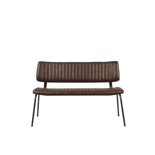 LABEL51 Eetkamerbank Gusto - Bruin PU-Leer - 120x63x81cm - vtwonen shop