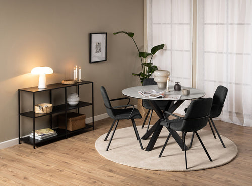 Rebellenclub Eetkamertafel Cardiff - ø119 - Grijs Keramiek - vtwonen shop