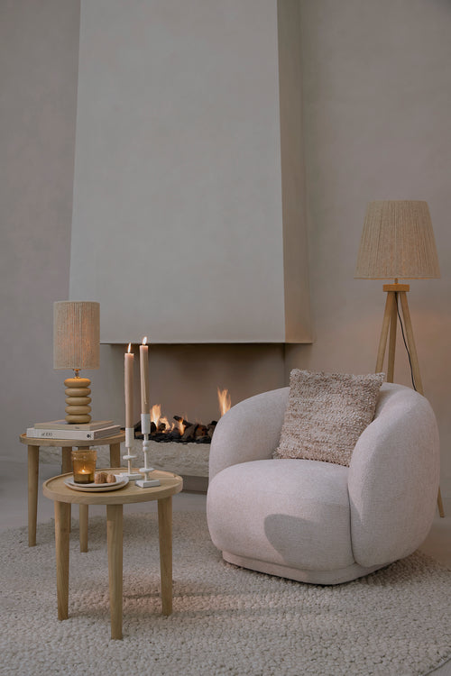 Light & Living bijzettafel QIANO - Ø49x49cm - bruin - vtwonen shop