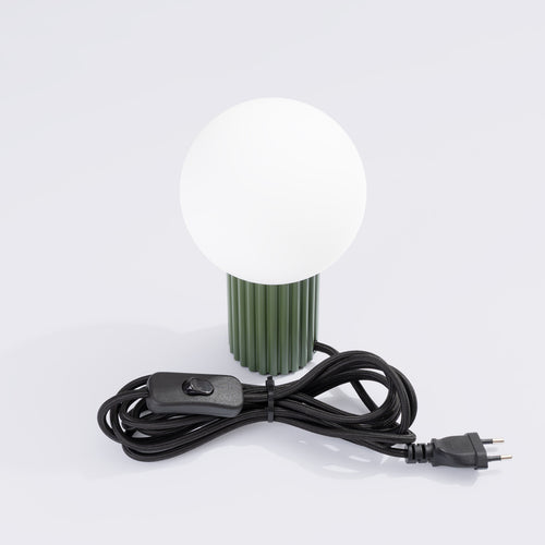 Sollux Lighting Tafellamp HALO olijfgroen - 12x12x19cm