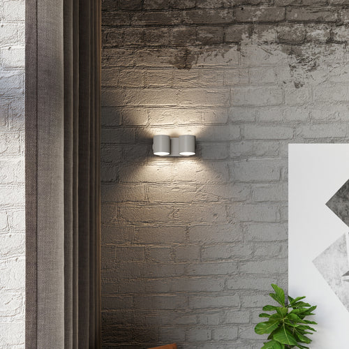 Sollux Lighting Wandlamp ORBIS 2 grijs - 26x12x10cm