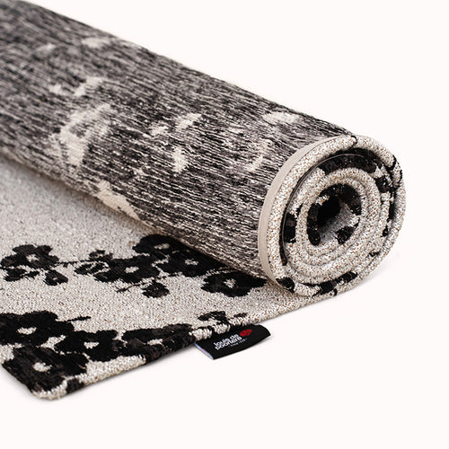 Louis De Poortere binnen & buiten machinewasbaar vloerkleed Sakura van 70% gerecycled PET - zwart - 240x340cm