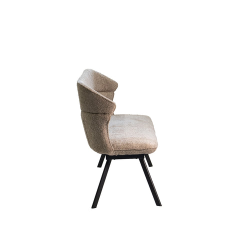 Giga Meubel Eetkamerbank Avery - Taupe Stof - 160x60x88cm - vtwonen shop