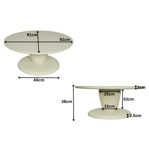 Starfurn  salontafel Mabel - wit - 90x90x38cm - vtwonen shop