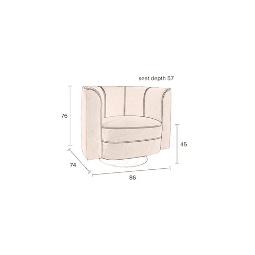 Dutchbone Flower Loungestoel Groen