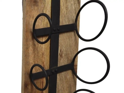 SM Collection wijnrek Champin - wand 6 flessen - zwart - vtwonen shop