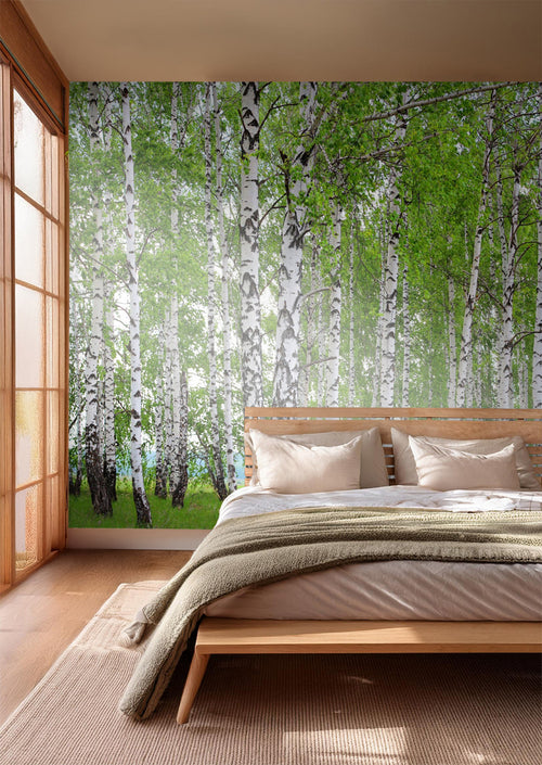 Sanders & Sanders fotobehang bosrijk landschap groen - 375 x 270 cm - 600417