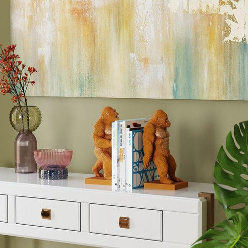 Kare Design Boekensteun Gorilla Oranje (2/Set) - vtwonen shop