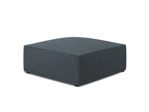 Micadoni Poef Ruby ribfluwelen, blauw - 93x93x40cm