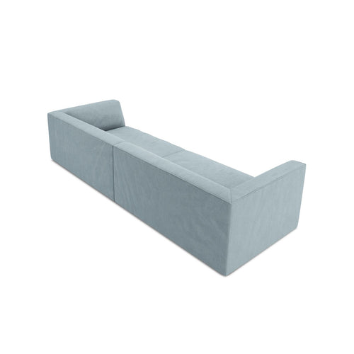Cosmopolitan Design - Bank Siena 4-zits, ribfluwelen lichtblauw - 93x302x69cm