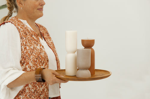 Originalhome kaars organische vorm - roomwit - L - vtwonen shop