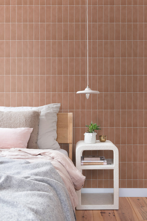 ESTAhome behang tegelmotief terracotta - 50 x 900 cm - 131538 - vtwonen shop