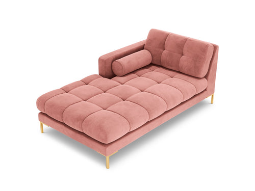 Cosmopolitan Design linker meridiaan Bali flueel, roze - 185x102x75cm