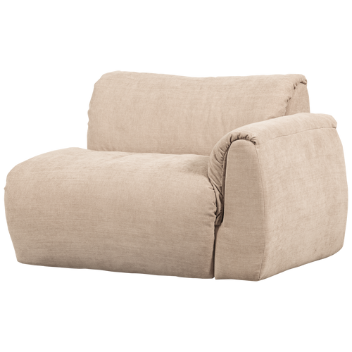 WOOOD 1-zits met arm rechts Baggy - Geweven Chenille - Zand - vtwonen shop