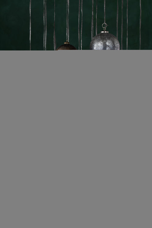 J-Line kerstbal Glitter - glas - smokey grijs - small - doos van 6 - vtwonen shop