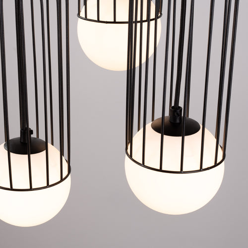 Sollux Lighting Hanglamp BRINA 3P zwart - 34x34x115cm