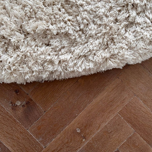 Interieur05 vloerkleed Pilo - hoogpolig - ivoorwit - Ø200 cm