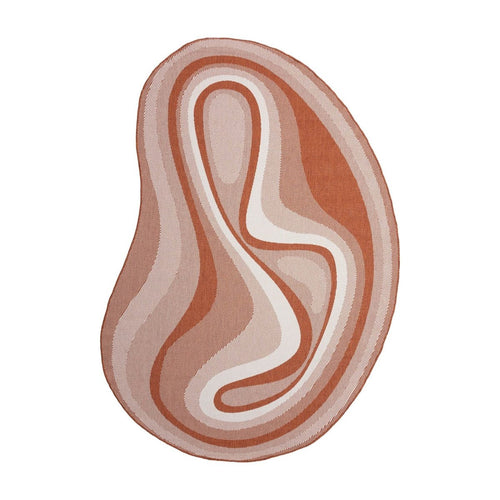 Interieur05 Organisch gevormd buitenkleed Loop Stone Roest - 240 x 340 cm - vtwonen shop