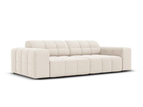 Cosmopolitan Design Bank Chicago 3-zits, flueel lichtbeige - 102x212x78cm