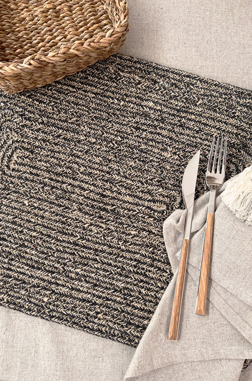 Calma House placemat Arena - Zwart - 35x50