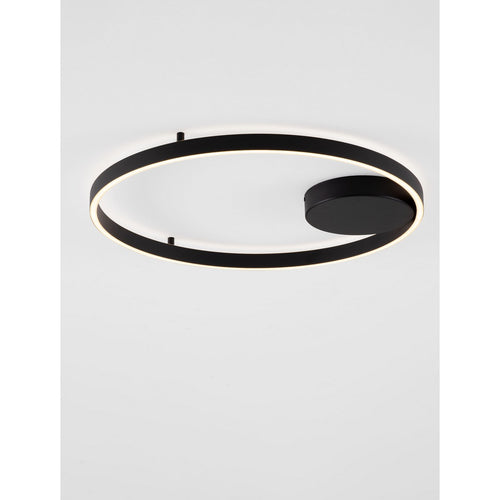 Nova Luce HEDRA Geïntegreerde LED-plafondlamp, halfverzonken, zandkleurig zwart, Triac dimbaar, 60W, 4999lm, 3000K