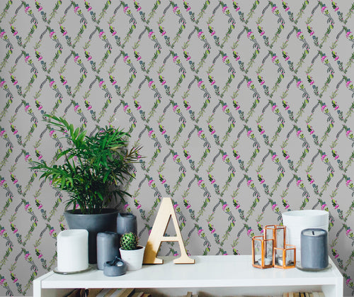 Walls4You behang tropische planten grijs en groen - 53 cm x 10 m - 640107 - vtwonen shop