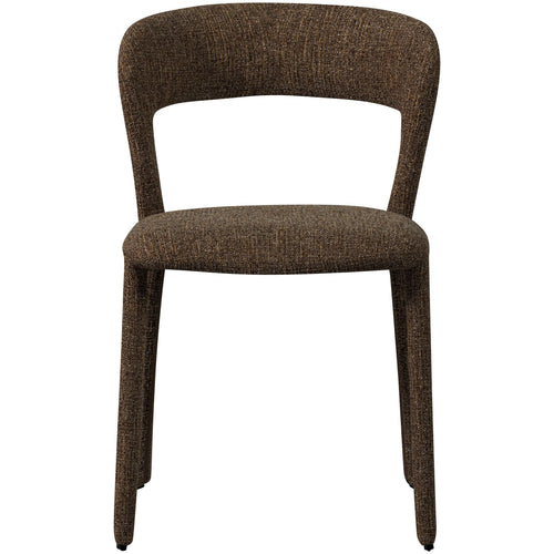 WOOOD eetkamerstoelen Noble - Polyester - Warm Bruin - Set van 2