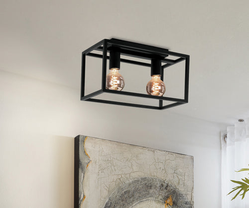 EGLO plafondlamp Eldrick - e27 - 40 cm - zwart