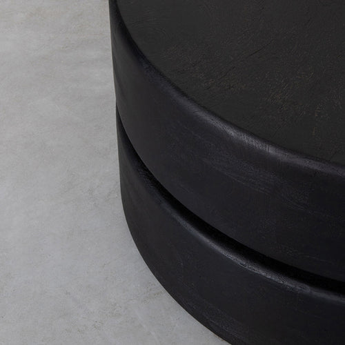 LABEL51 Salontafel Milly - Zwart Mangohout - 70x70x31cm - vtwonen shop