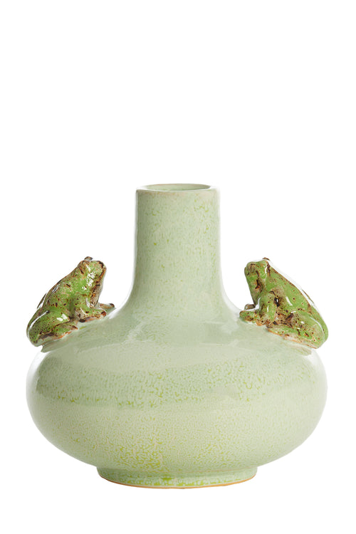 Light & Living vaas FROG - Ø26x25cm - groen - vtwonen shop