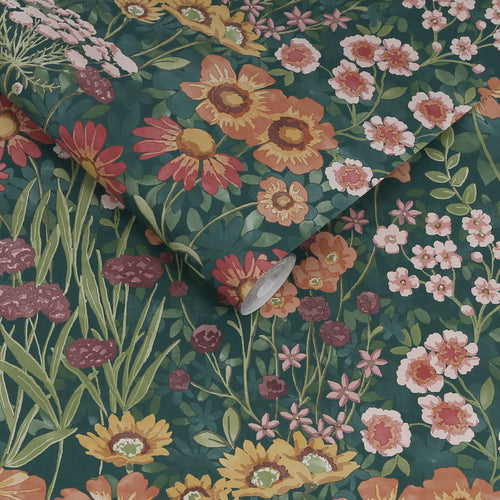 Graham & Brown Vliesbehang - Wallflower Emerald - Groen - vtwonen shop