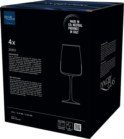 Lyngby Glas Krystal Zero Rode wijnglas 54 cl 4 st. Blauw - vtwonen shop