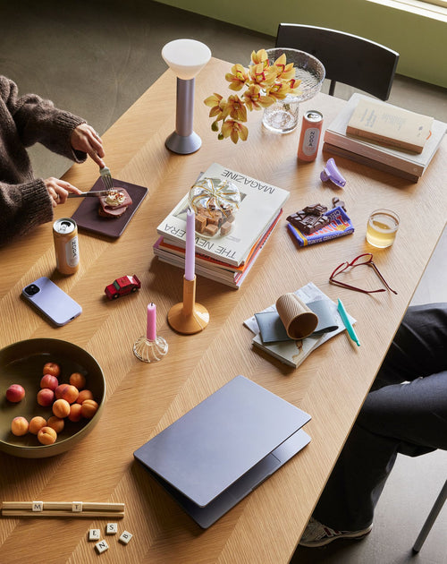 Hübsch draagbare lamp Flash - glas/ijzer - ø14xh30cm, led, 3w - vtwonen shop