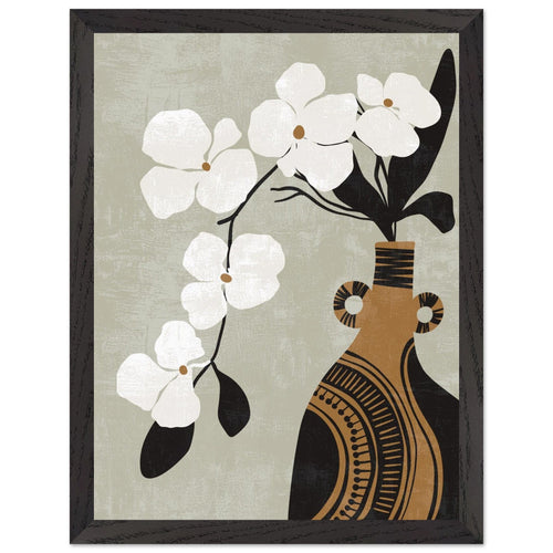 Artfulprints Poster met Lijst Boho – Bloom and clay   - 30x40 cm - Wit