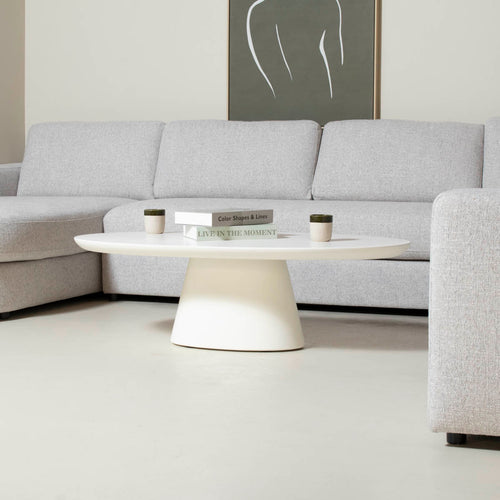 Giga Meubel Salontafel Cleo - Ovaal - Eco Composiet - 130cm - vtwonen shop