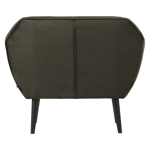WOOOD fauteuil Rocco - Velvet - Warm Groen - 75x92x81