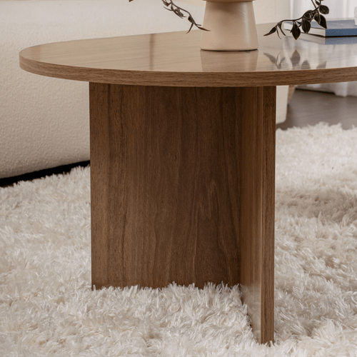 Calicosy - IRIS Ovale salontafel L119 cm - Kasjmier - 60x119x39,8 cm