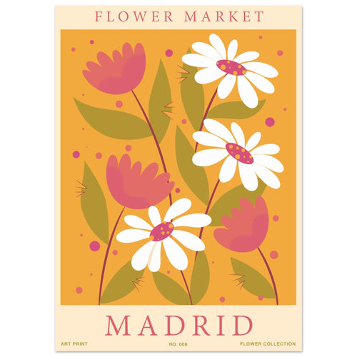 Artfulprints  Flower market - Madrid   Poster 50x70 cm