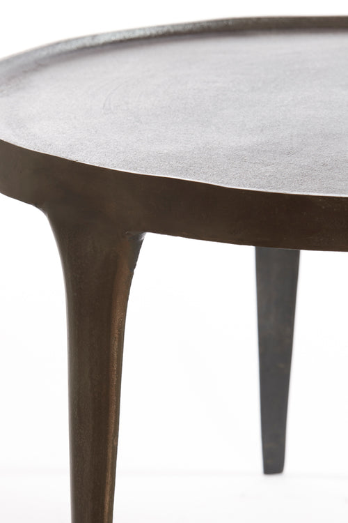 Light & Living salontafel TOBIAS - Ø75x44cm - bruin - Set van 2 - vtwonen shop