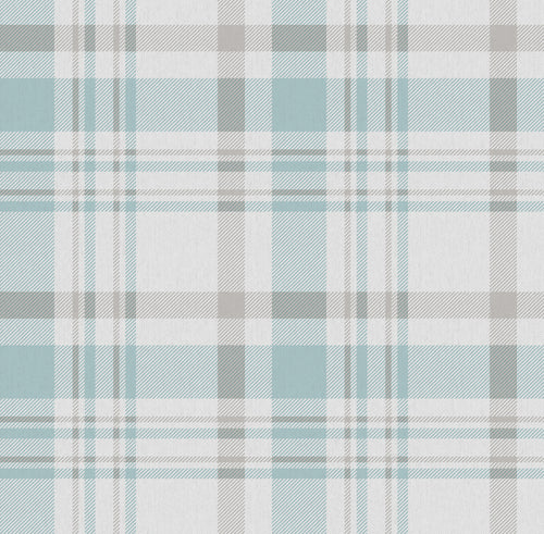 Sanders & Sanders behang ruitmotief vergrijsd mintgroen en grijs - 53 cm x 10 m - 640188 - vtwonen shop