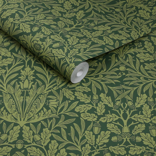 William Morris at Home Vliesbehang - Acorn Garden Green - 1000x52 - vtwonen shop