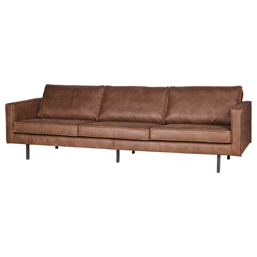 WOOOD 3-zits bank Rodeo - Recycle Leer - Cognac - 85x277x86