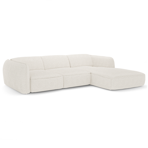 Sia Home - Rechte hoekbanken LIVIA - Bouclette stof - Crème - 272cm - vtwonen shop